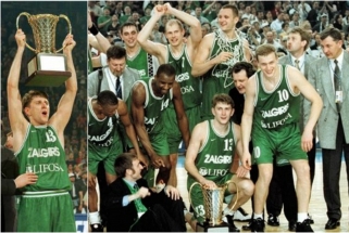 "Žalgirio" duoklė 1999 m. čempionams - į "Žalgirio" arenos palubę iškils J.Kazlausko marškinėliai